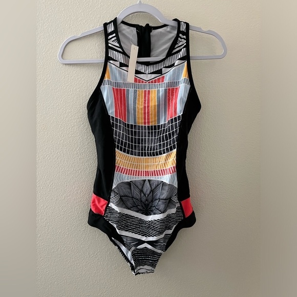 Aonihua One Piece Zip Back Swimsuit New With Tags Size Large - Picture 1 of 4